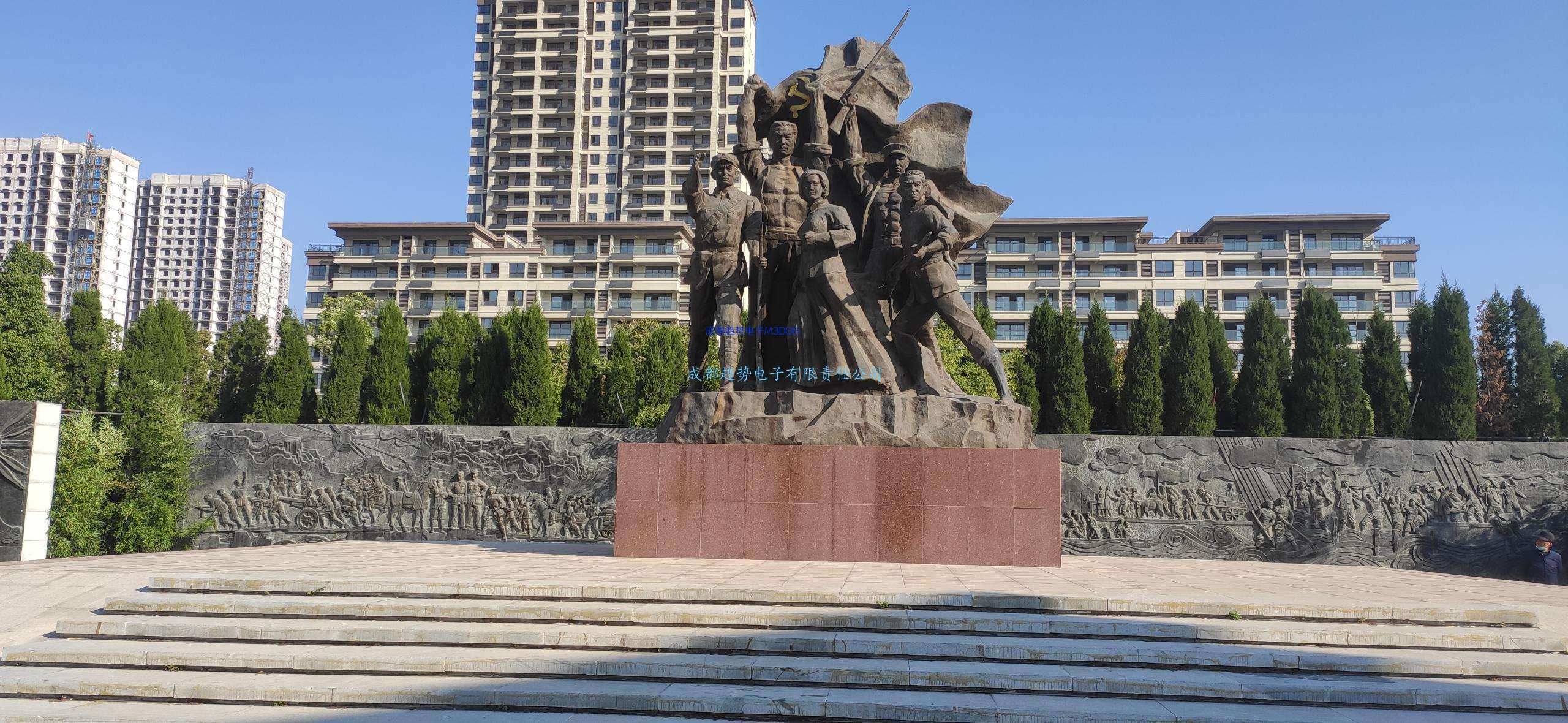 2022年10月21日安徽省阜陽市某部隊三維數(shù)字沙盤交付！瞻仰阜陽市革命烈士陵園！我司工程師自發(fā)前往的第69個烈士陵園