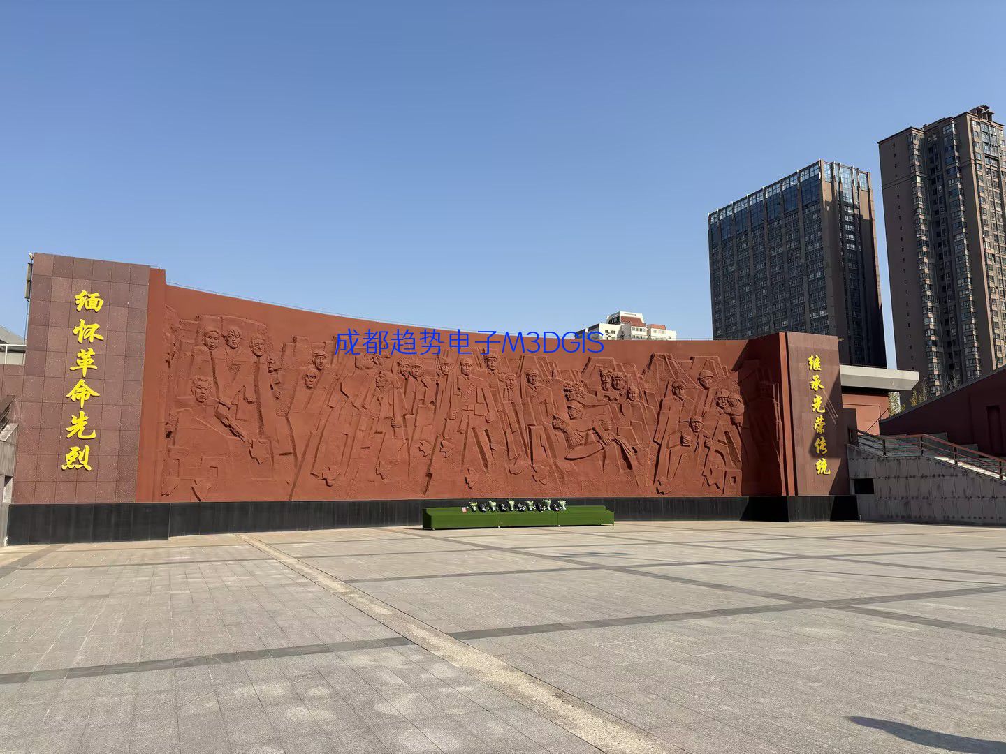 2024年12月19日陜西省西安市某部隊國產(chǎn)三維數(shù)字沙盤交付，瞻仰西安烈士陵園！